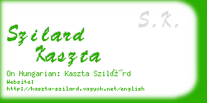 szilard kaszta business card